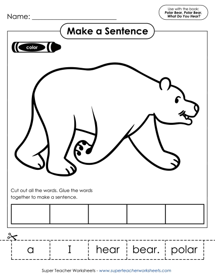 Cut-and-Paste Activities - Cut and Paste Sentences (Printable PDF Worksheet)