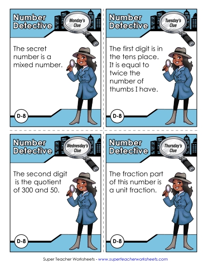 4th Grade - D8 - Forty-Six and a Quarter (Printable PDF Worksheet)