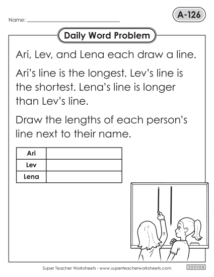Daily Word Problems  A-126 through A-130 (Printable PDF Worksheet)