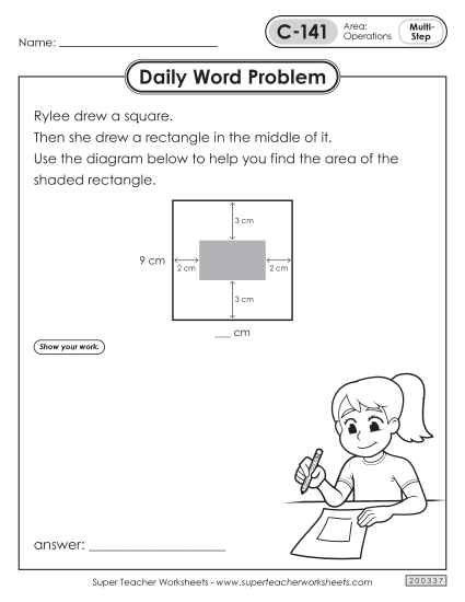Daily Word Problems  C-141 through C-145 (Printable PDF Worksheet)