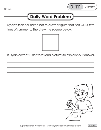 Daily Word Problems  D-111 through D-115 (Printable PDF Worksheet)