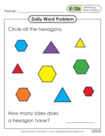 Daily Word Problems  K-126 through K-130 (Printable PDF Worksheet)