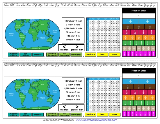 Desk Tags - Desk Tag - Cursive Letters (Printable PDF Worksheet)