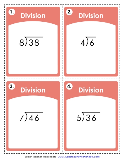 Division: Basic with Remainders (Printable PDF Worksheet)