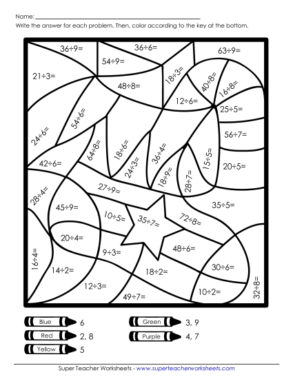 Division - Division: Christmas Stocking (Printable PDF Worksheet)