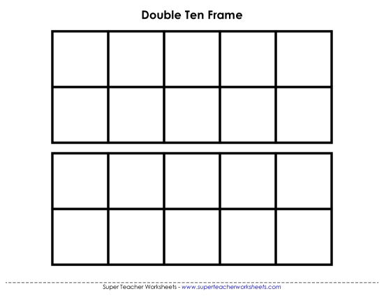 Blank Frames - Double Ten-Frame / Twenty-Frame (Blank) (Printable PDF Worksheet)