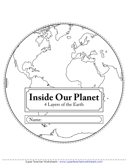 Layers of the Earth - Earth Layers - Cut, Color, Glue (Printable PDF Worksheet)