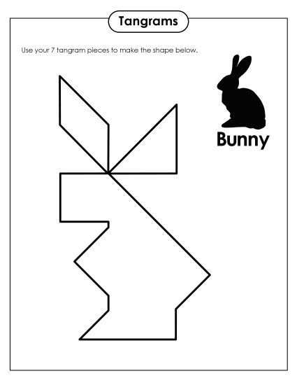 Holiday Tangrams - Easter Tangram Puzzles (Printable PDF Worksheet)