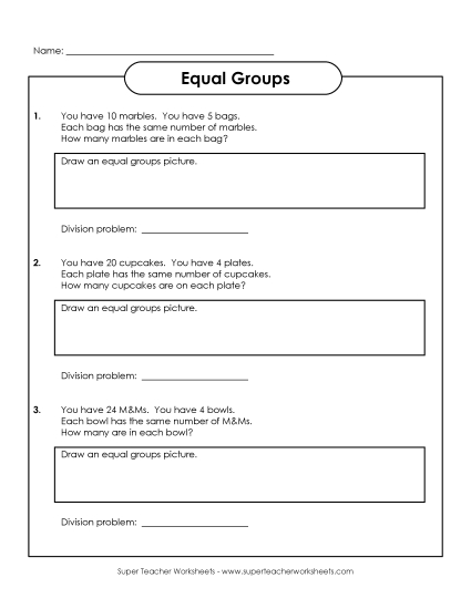 Worksheets - Equal Groups 2 (Printable PDF Worksheet)