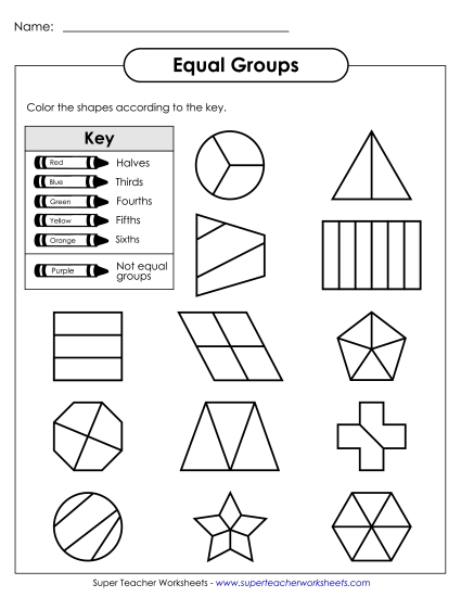 Equal Parts - Equal Parts (Printable PDF Worksheet)