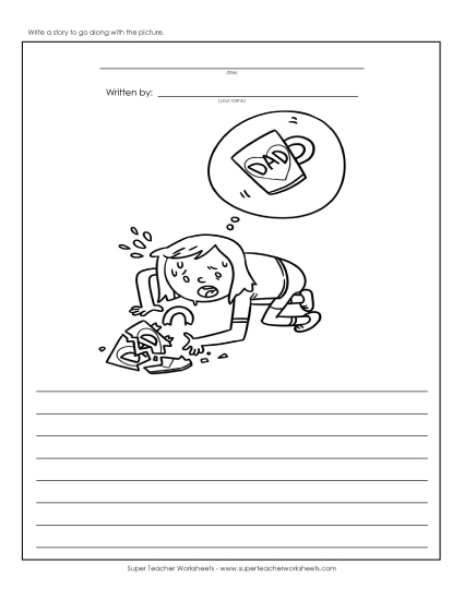 Holiday Story Pictures - Father's Day - Mug (Printable PDF Worksheet)