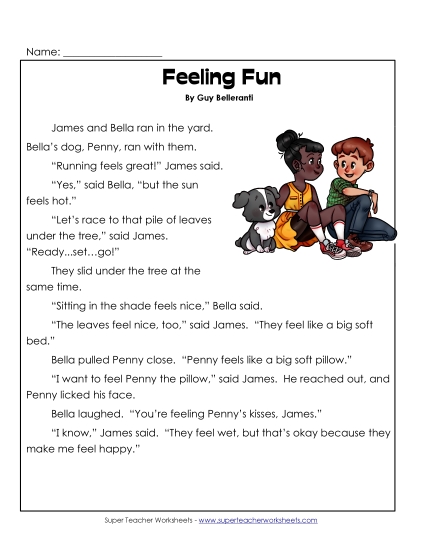 Feeling Fun  (Printable PDF Worksheet)