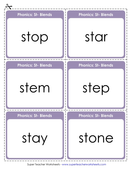 Flashcards, Slider, and Word Wheel - Flashcards (Printable PDF Worksheet)