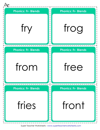 Flashcards, Sliders, and Word Wheels - Flashcards (Printable PDF Worksheet)