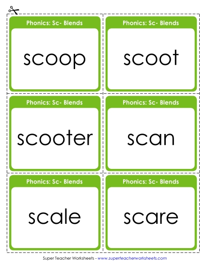 Flashcards, Sliders, and Word Wheel - Flashcards (Printable PDF Worksheet)