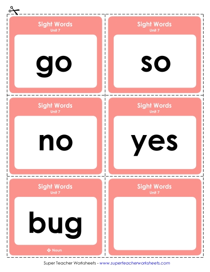 Reading Practice Tools - Flashcards (Unit 7) (Printable PDF Worksheet)