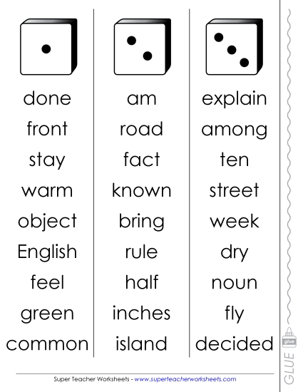 Level 5: Fifth Hundred - Fluency Dice Game: Fifth Hundred, #1-50 (Printable PDF Worksheet)