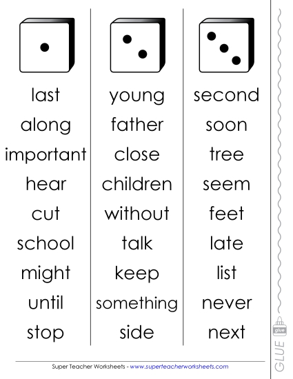 Level 3: Third Hundred - Fluency Dice Game: Third Hundred, #51-100 (Printable PDF Worksheet)