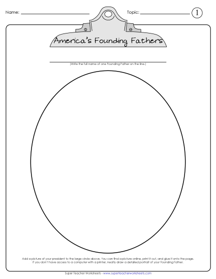 Founding Fathers Report (USA) (Printable PDF Worksheet)