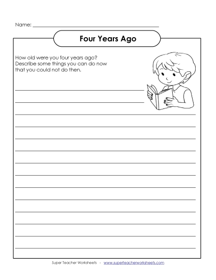 Four Years Ago (Printable PDF Worksheet)