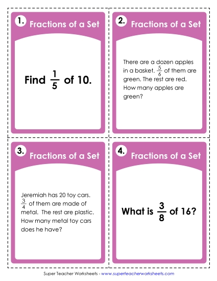 Fractions of Sets (Printable PDF Worksheet)