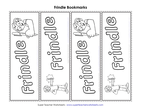 Whole Book - Frindle Bookmarks (Printable PDF Worksheet)