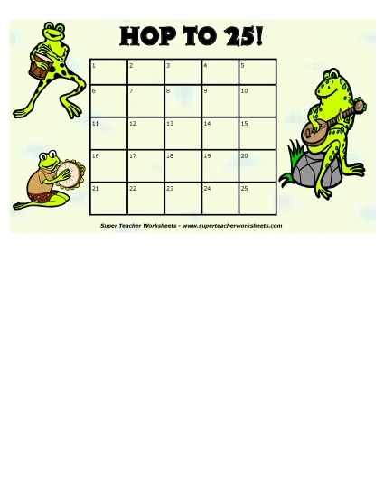 Small Charts - Frog Music Sticker Chart (Printable PDF Worksheet)