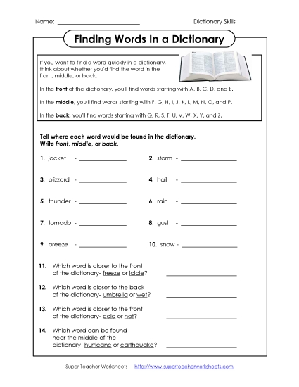 Front, Middle, Back (Printable PDF Worksheet)