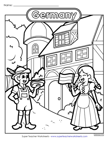 Coloring Pages - Germany Coloring Page (Printable PDF Worksheet)