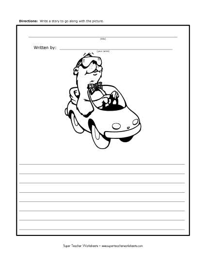 Writing - Groundhog Day Story Picture (Printable PDF Worksheet)