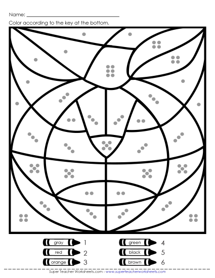 Holiday and Seasonal - Halloween Pumpkin (Counting) (Printable PDF Worksheet)