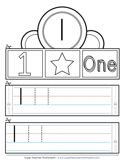 Number One - Hat: Number 1 (Printable PDF Worksheet)