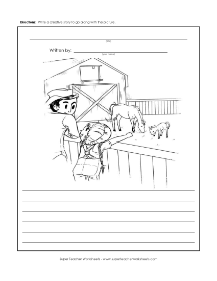 Story Pictures - Horse Ranch (Printable PDF Worksheet)