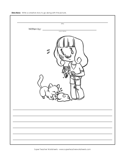 Story Pictures - Ice Cream Drop (Printable PDF Worksheet)