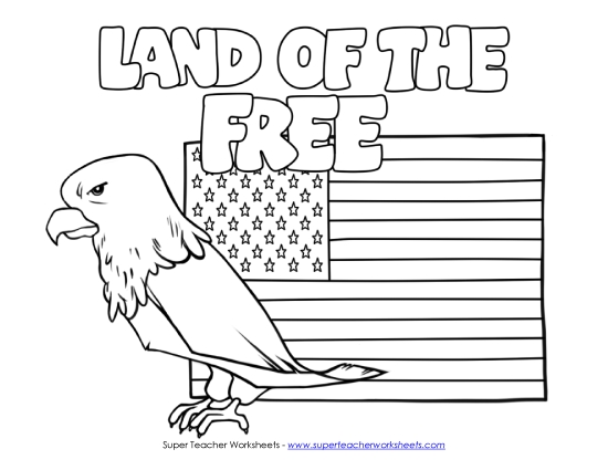 Coloring Pages - Land of the Free (Printable PDF Worksheet)