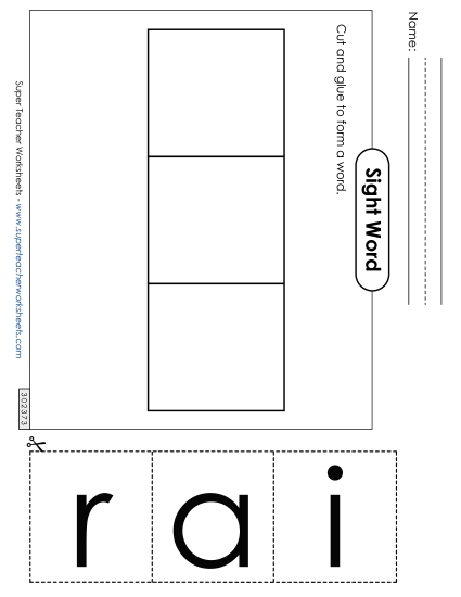 Large Cut-and-Glue: Air (Printable PDF Worksheet)