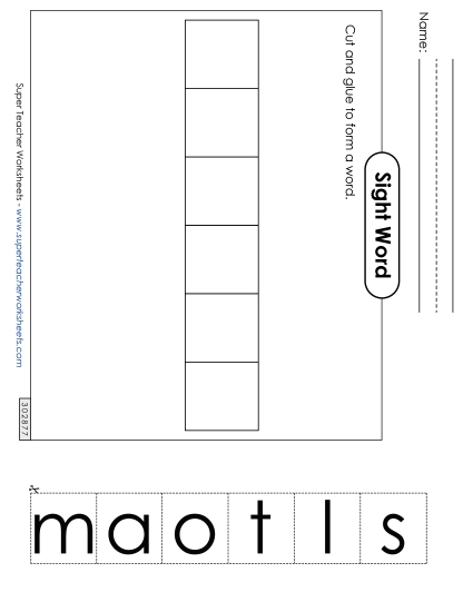 Large Cut-and-Glue: Almost (Printable PDF Worksheet)