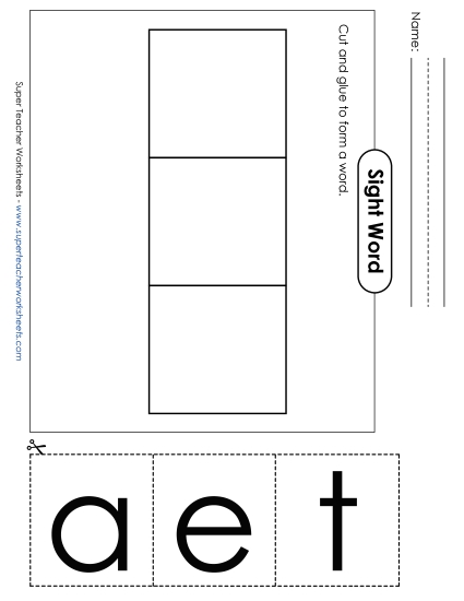 Large Cut-and-Glue: Ate (Printable PDF Worksheet)