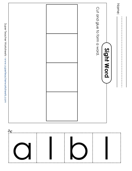 Large Cut-and-Glue: Ball (Printable PDF Worksheet)