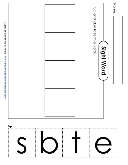 Large Cut-and-Glue: Best (Printable PDF Worksheet)