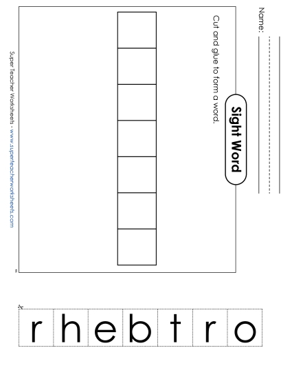 Large Cut-and-Glue: Brother (Printable PDF Worksheet)