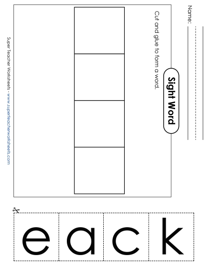 Large Cut-and-Glue: Cake (Printable PDF Worksheet)