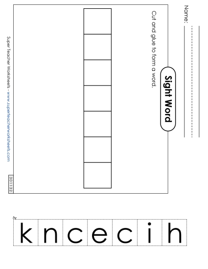 Large Cut-and-Glue: Chicken (Printable PDF Worksheet)