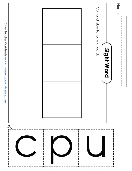 Large Cut-and-Glue: Cup (Printable PDF Worksheet)