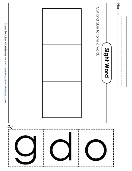 Large Cut-and-Glue: Dog (Printable PDF Worksheet)