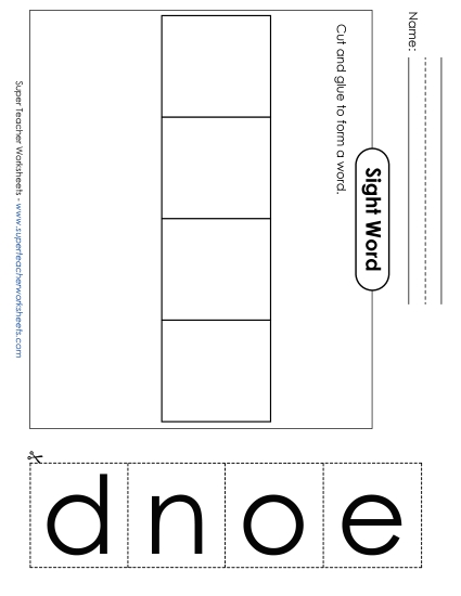 Large Cut-and-Glue: Done (Printable PDF Worksheet)