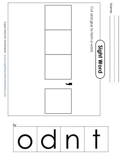 Large Cut-and-Glue: Don't (Printable PDF Worksheet)