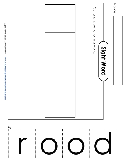 Large Cut-and-Glue: Door (Printable PDF Worksheet)