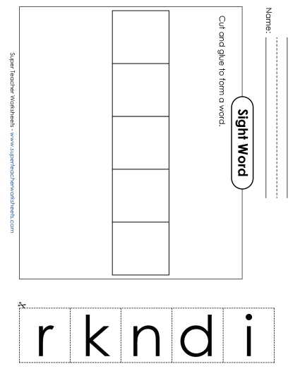 Large Cut-and-Glue: Drink (Printable PDF Worksheet)