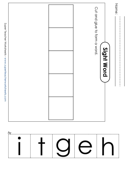 Large Cut-and-Glue: Eight (Printable PDF Worksheet)